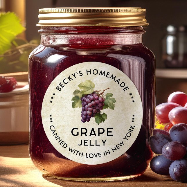 Grapes jelly vintage style canning sticker (Creator Uploaded)