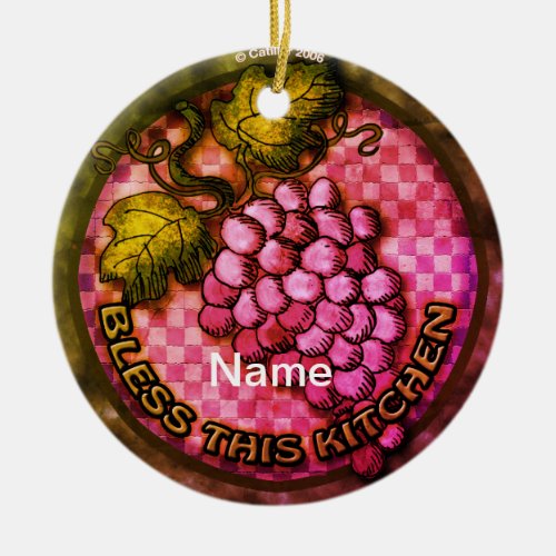Grapes Kitchen Ceramic Ornament