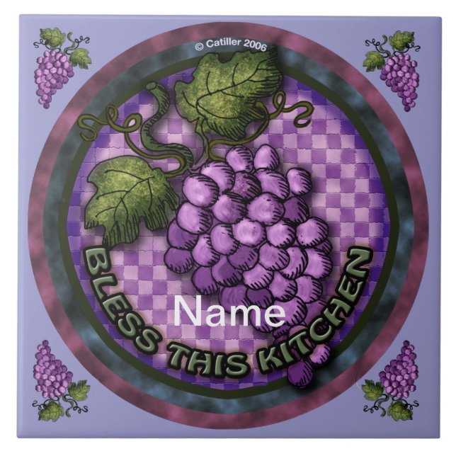 Grapes Kitchen Ceramic Tile (Front)