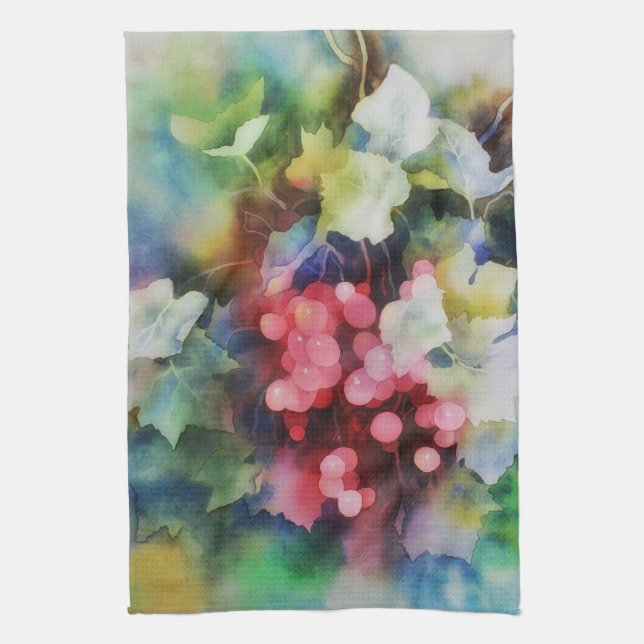 Grapes Kitchen Towel (Vertical)