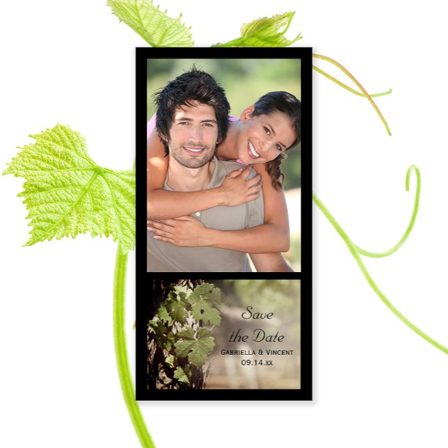 Grapes Leaves Vineyard Wedding Save the Date (Creator Uploaded)