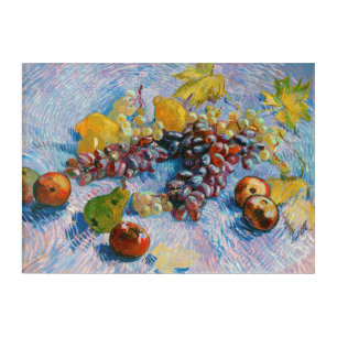Grapes, Lemons, Pears, and Apples, Van Gogh Acrylic Print