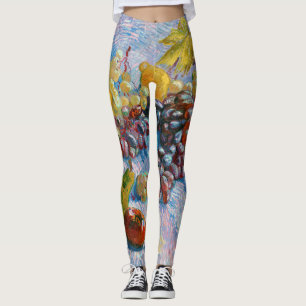 Grapes, Lemons, Pears, and Apples, Van Gogh Leggings