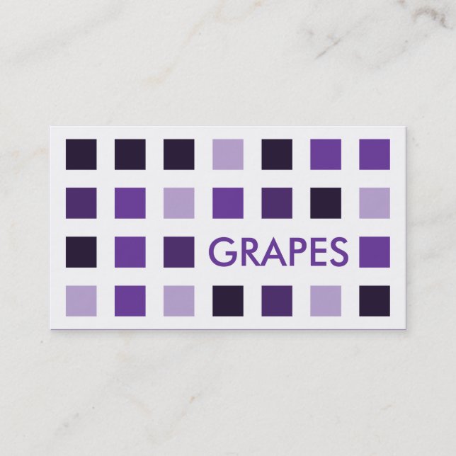 GRAPES (mod squares) Business Card (Front)