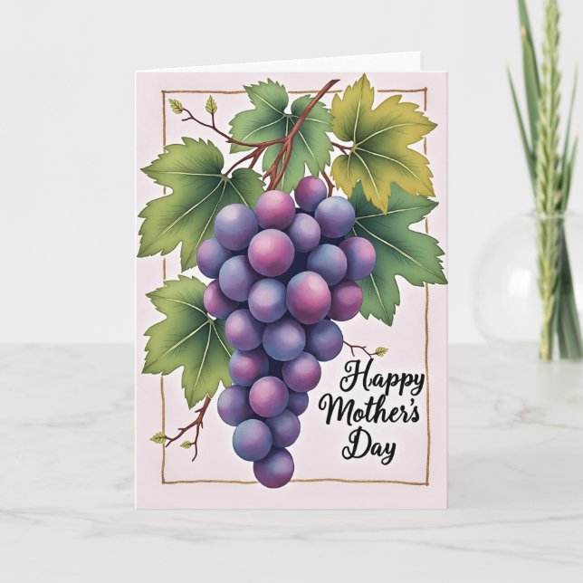 Grapes Mothers Day Art Card (Front)