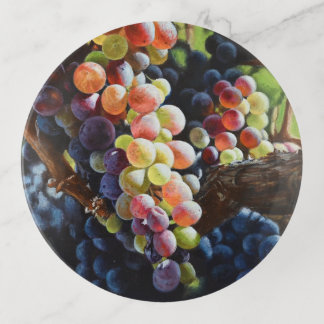 Grapes of Abundance for Wine Lovers & Wineries Trinket Tray