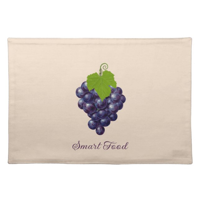 Grapes on Light Beige Cloth Placemat (Front)
