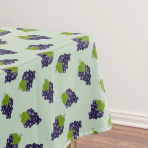 Grapes on Light Laurel Green Tablecloth