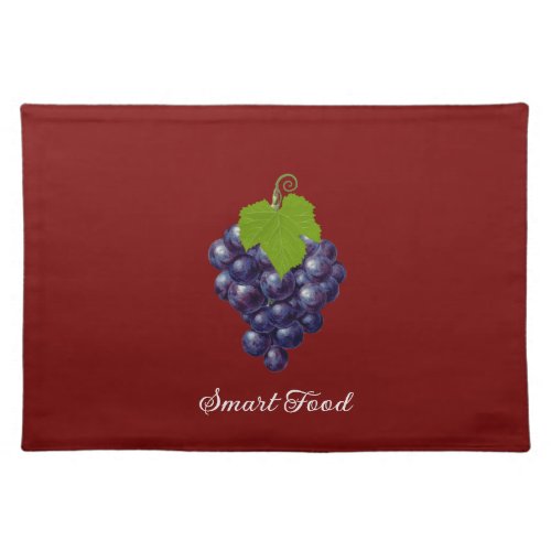 Grapes on Maroon Cloth Placemat