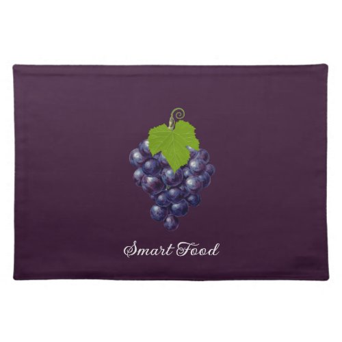 Grapes on Royal Purple Cloth Placemat