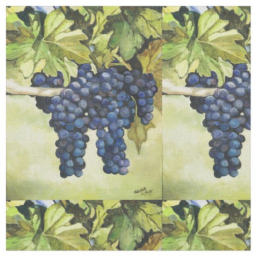 Grapes on the Vine Art Fabric