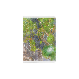 Grapes on the Vine in Napa Valley California Passport Holder