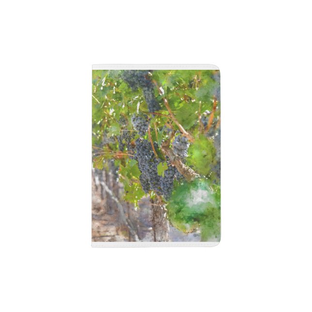 Grapes on the Vine in Napa Valley California Passport Holder (Front)