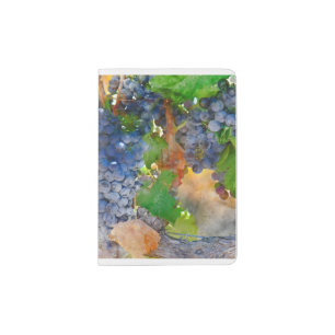 Grapes on the Vine in Napa Valley California Passport Holder