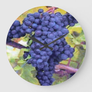 Grapes On The Vine Large Clock