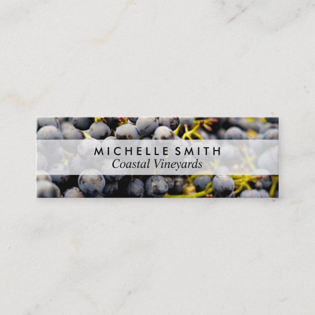 Grapes on the Vine | Vineyard Mini Business Card (Front)