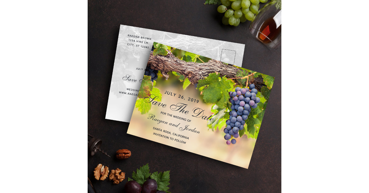 Grapes Greek Island 5x7 Wedding Invitation Envelope, Zazzle