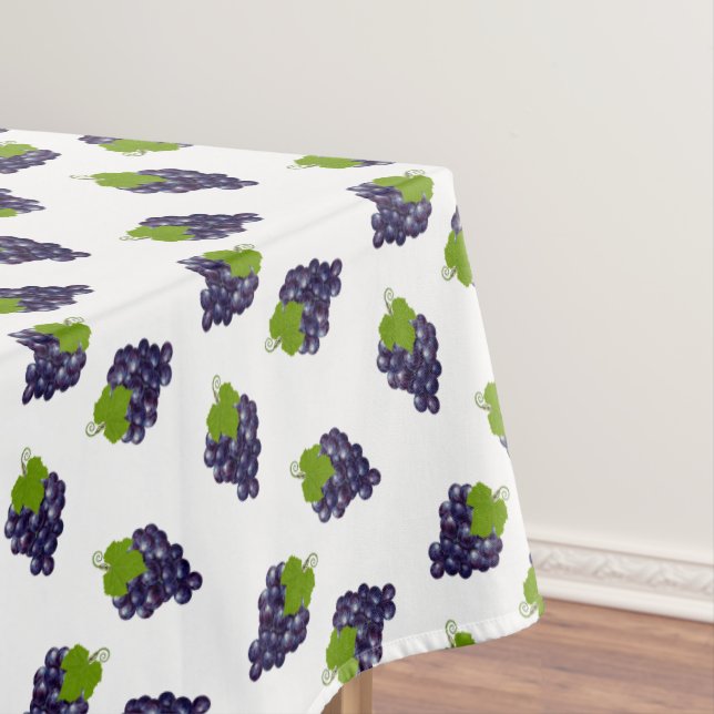 Grapes on White Tablecloth (In Situ)