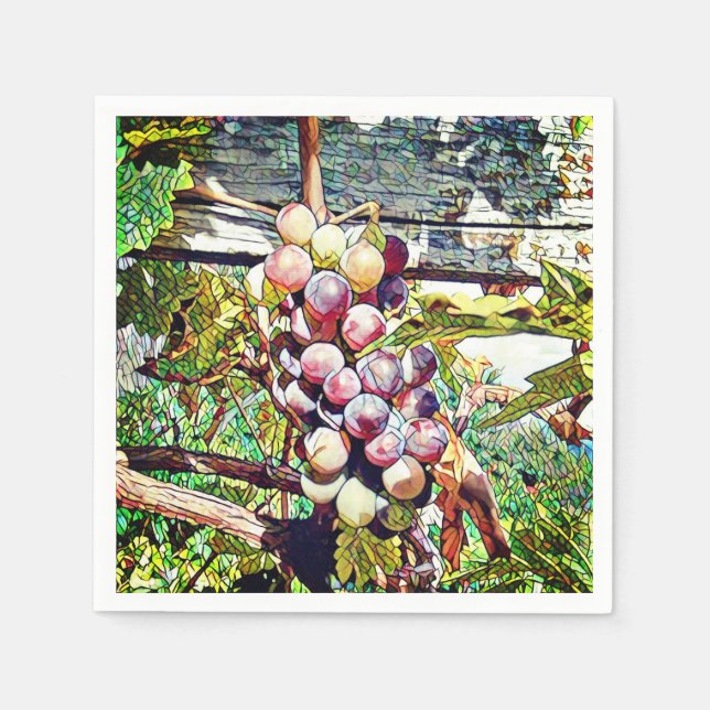 Grapes. Paper Napkins (Front)