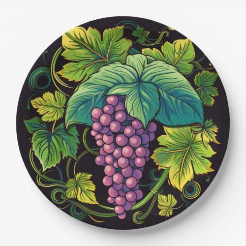 Grapes Paper Plates