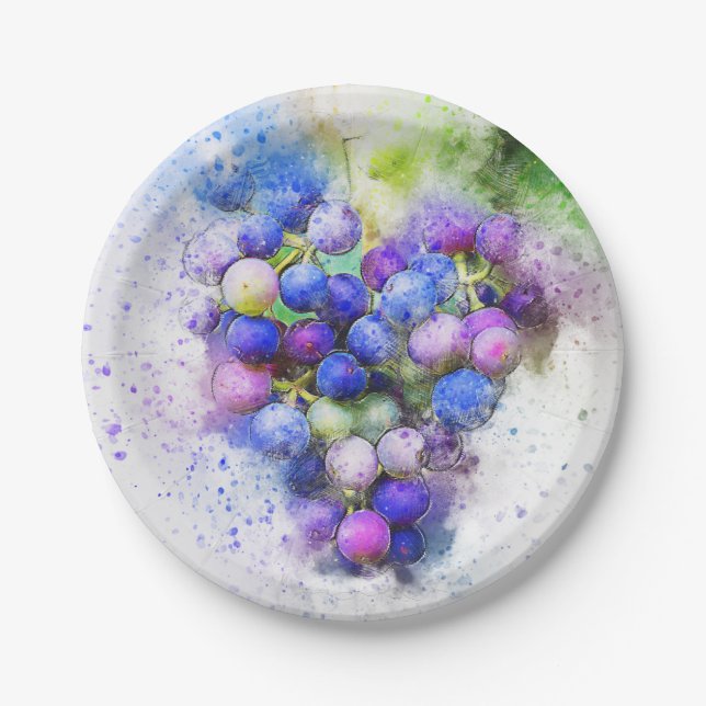 Grapes Paper Plates (Front)