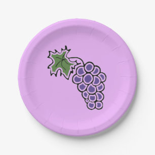Grapes Paper Plates