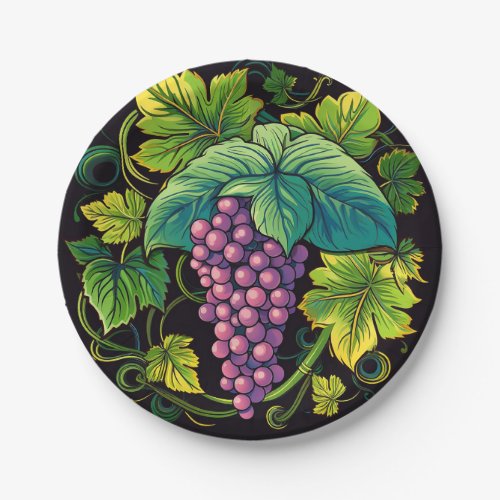 Grapes Paper Plates