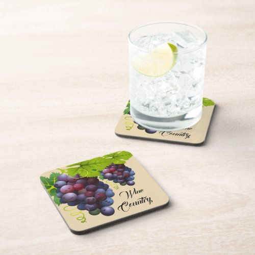 Grapes Plastic Coaster Set