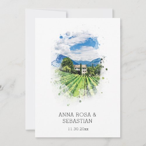  Grapes QR  Italy AR21 RSVP Vineyard Wedding Invitation