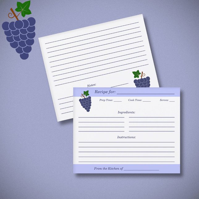Grapes Recipe Card (Grapes Recipe Card)