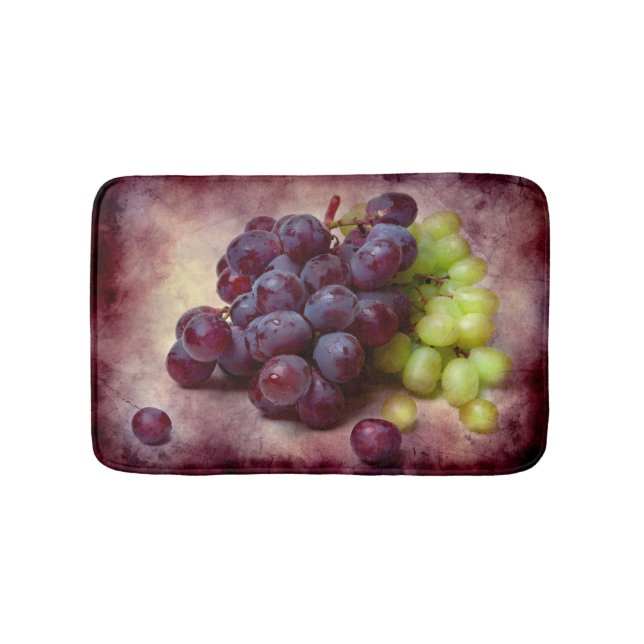 Grapes Red And Green Bathroom Mat (Front)