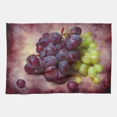Grapes Red And Green Kitchen Towel