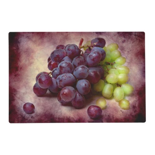 Grapes Red And Green Placemat