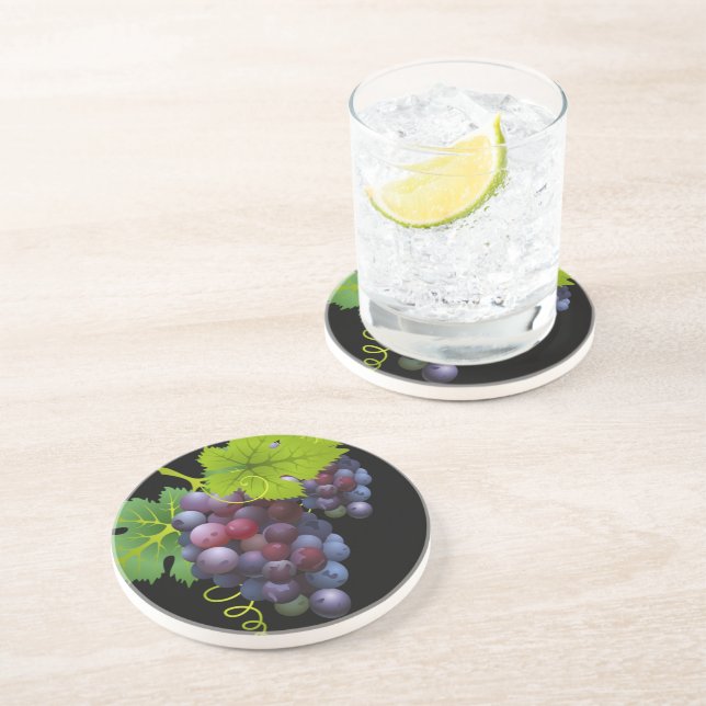 Grapes Sandstone Coaster (Side)