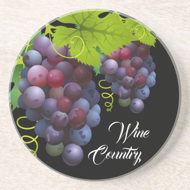 Grapes Sandstone Coaster (Front)
