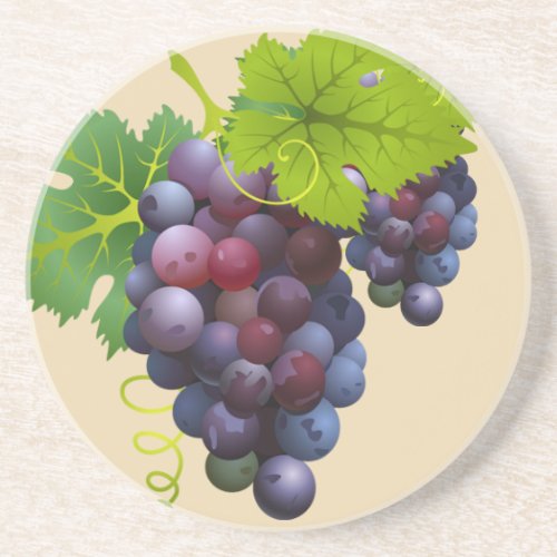 Grapes Sandstone Coaster