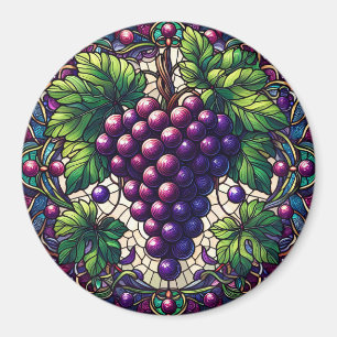 Grapes Stained Glass Magnet