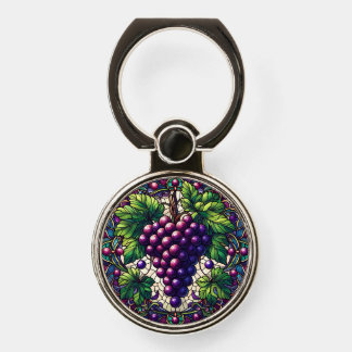 Grapes Stained Glass Phone Ring Stand