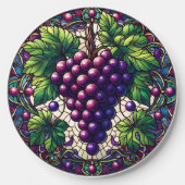Grapes Stained Glass Wireless Charger (Front)