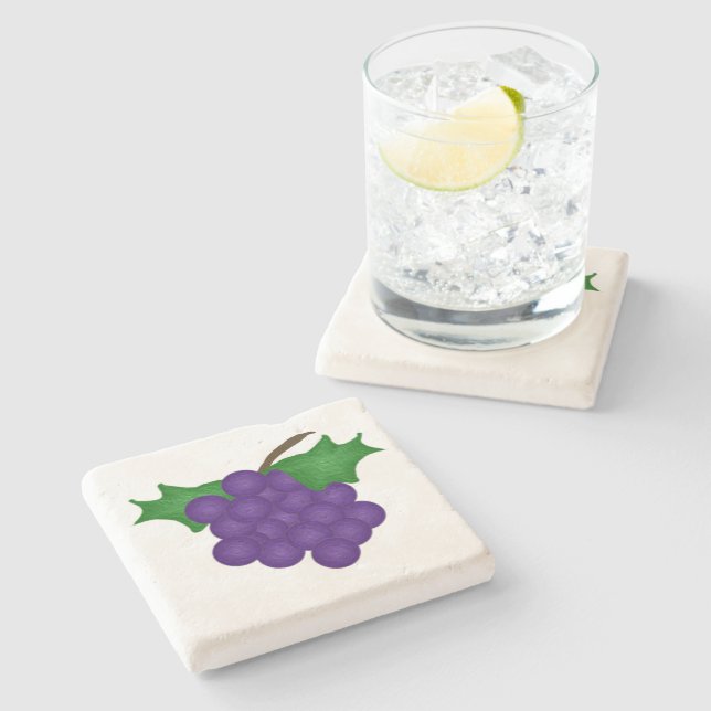 Grapes Stone Coaster (Side)
