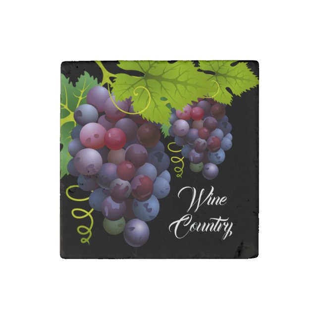 Grapes Stone Magnet (Front)