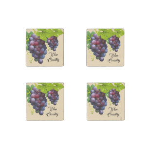 Grapes Stone Magnet Set