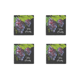 Grapes Stone Magnet Set