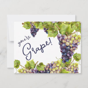 Grapes Thank You Note Card