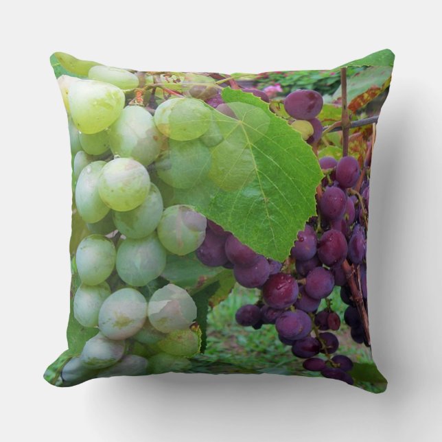Grapes Throw Pillow (Front)
