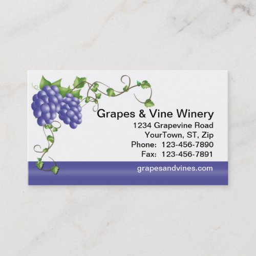 Grapes &amp; Vine Business Card