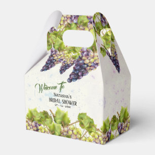 Grapes Vineyard Mediterranean Garden Wedding Favor Boxes