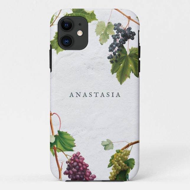 Grapes Vineyard Mediterranean Greek Island Case-Mate iPhone Case (Back)