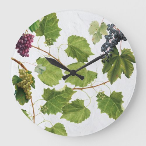 Grapes Vineyard Mediterranean Greek Island   Large Clock