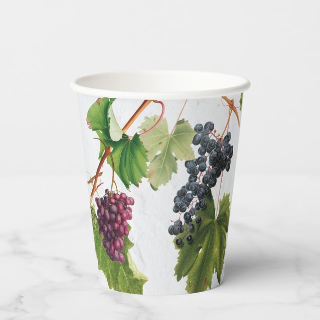 Grapes Vineyard Mediterranean Greek Island  Paper Cups (Back)